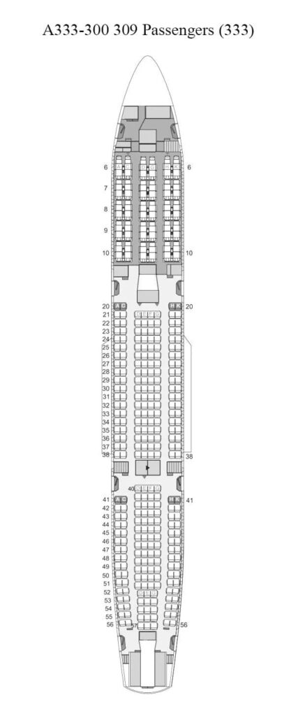 a333-300 309 passengers(333)